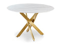 Artanzy Round Dining Table 120cm Marble Effect 31045UXXR