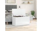 Storage chest, glossy white, 84x42x46cm, engineered wood, 81596JLAL