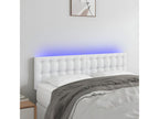 White LED Headboard 144x5x78/88 cm Faux Leather 21236ZPVX