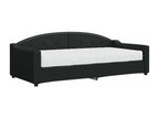 Daybed with black mattress 90x200 cm fabric 32708VGLS