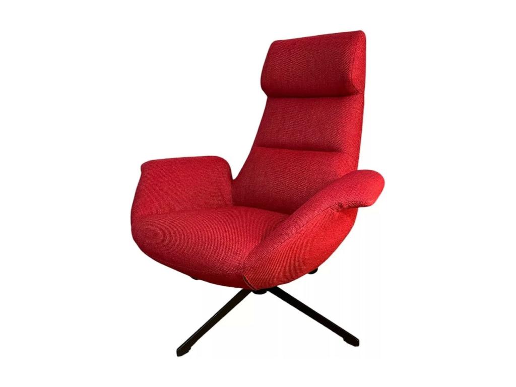 Delimoa - Comfortable red fabric swivel armchair 22238QEFL