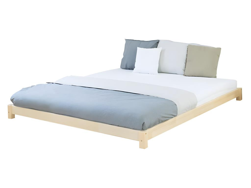 Double bed 160x200 Tatami style - Wood 89526SZMR