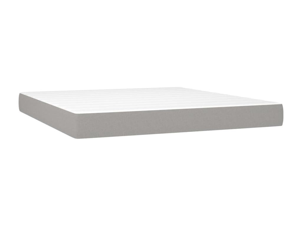 Delimoa bed base and mattress with LED light grey 160x200 cm 78460TQBB