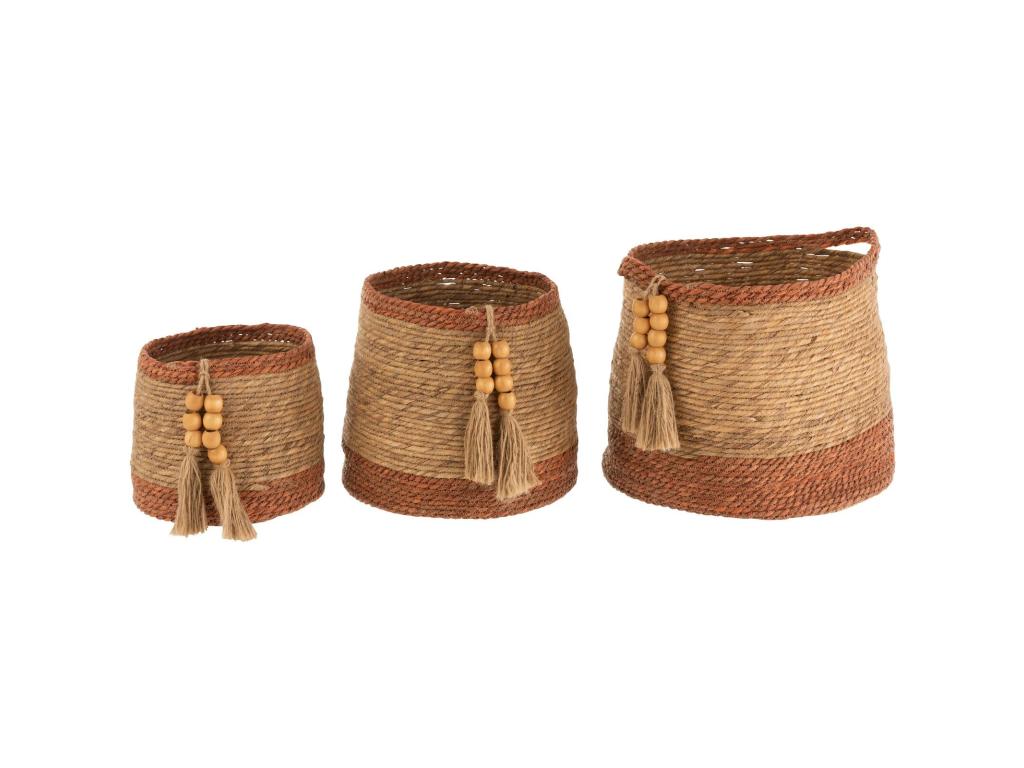 Set of 3 Artanzy Seagrass Baskets 09163XDMQ