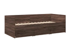 Daybed with drawers, brown oak, 75x190 cm, engineered wood, 11204RKRL