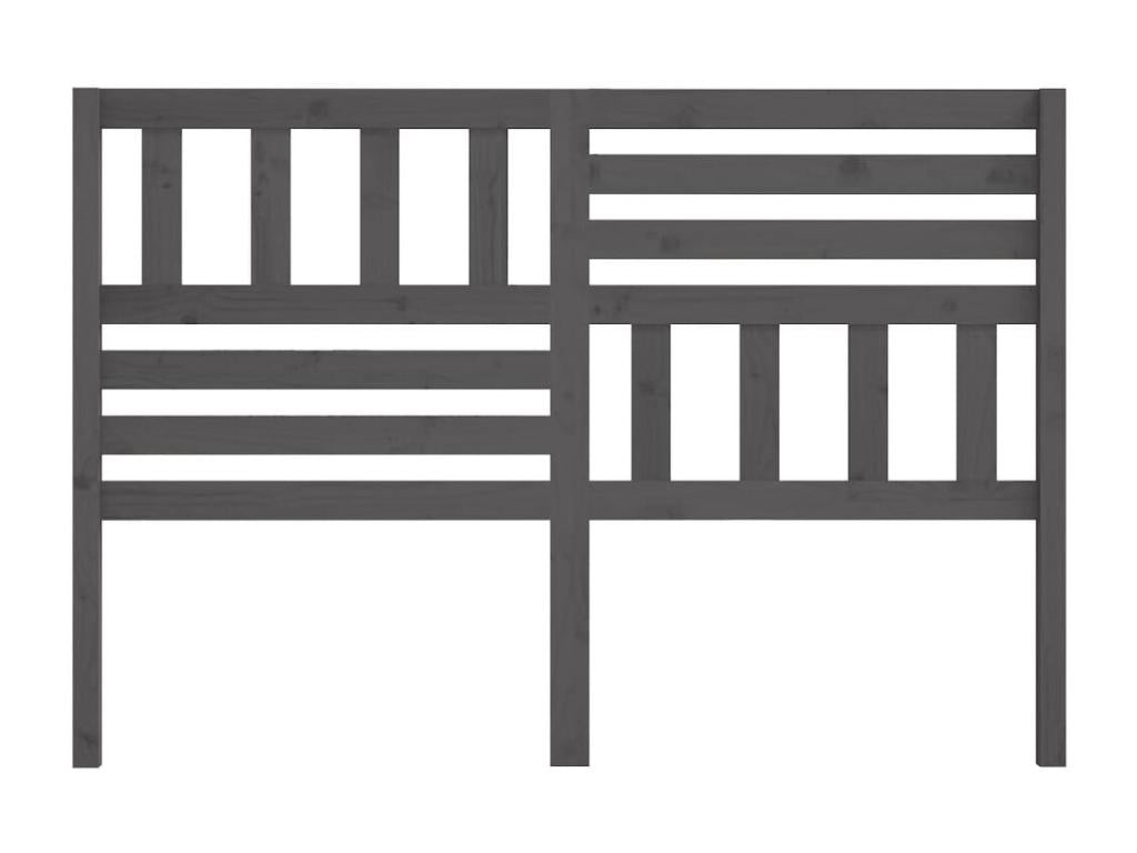 Grey Headboard 166x4x100 cm Solid Pine Wood 15049CWLQ