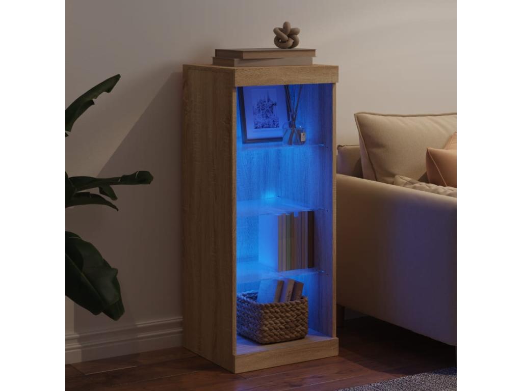 Delimoa Oak Sideboard with LED Lights, 41x37x100 cm, 10021FHNR