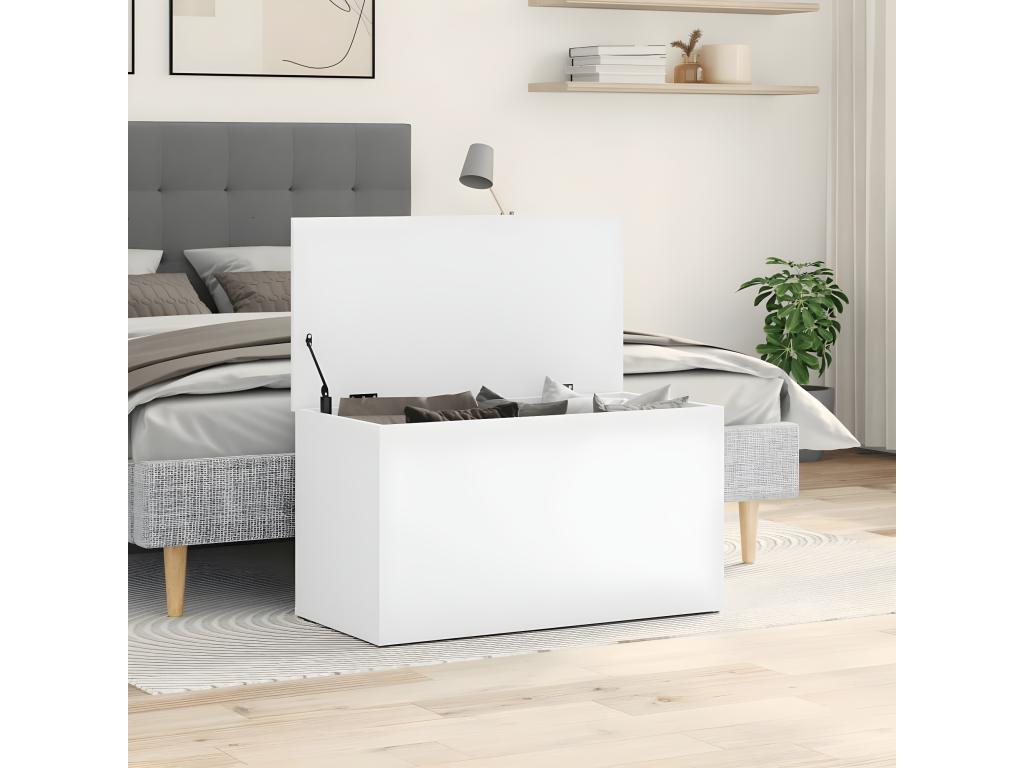Storage chest, white, 84x42x46 cm, engineered wood, 40785ZPMN