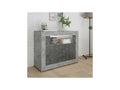 2-Door Entryway Cabinet, Light/Dark Polished Concrete Finish - Delimoa n 1 36723WTXT