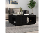 Black Coffee Table 100x101x40.5 cm Solid Pine Wood 55301ECHN