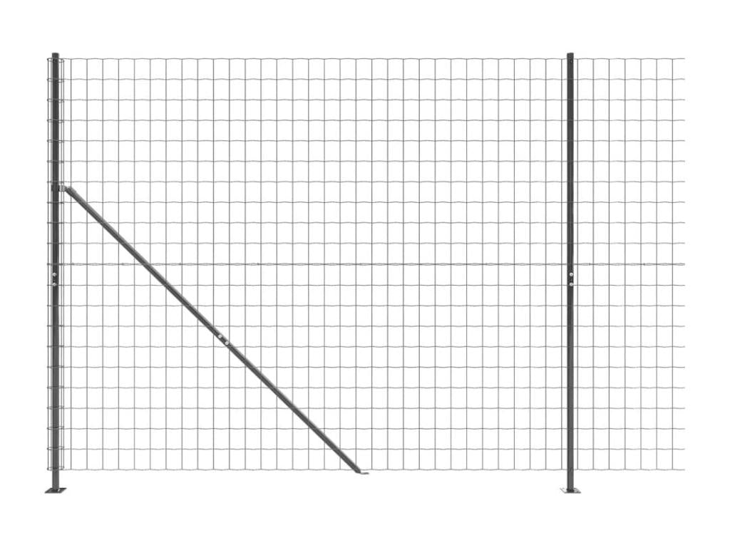 Metal mesh fence with anthracite flange 2x25 m 19876DGQG