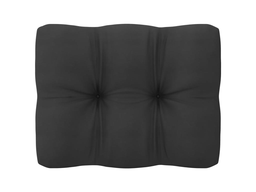 10-piece garden furniture set with cushions, black, solid pine wood, 9 50169DQTN