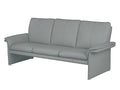 COMO 3-seater sofa in all Italian cowhide leather, light grey, 59943AEWZ