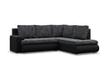 Right Corner Sofa with Ottoman Bed Function Black Black 50193GAST