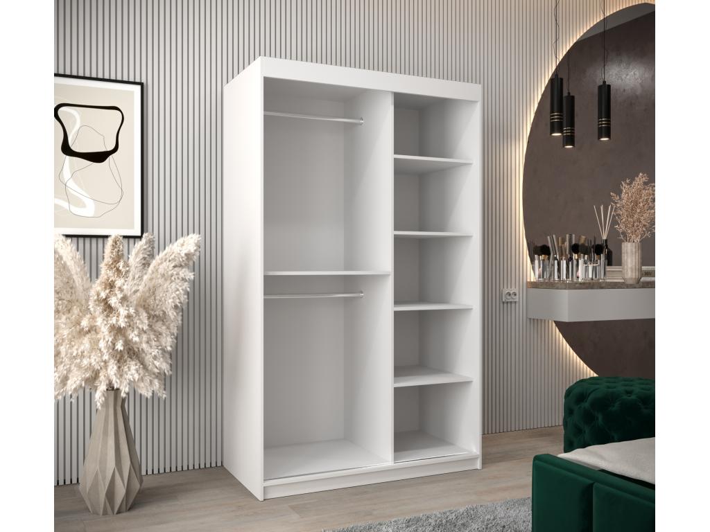 Maroko Sliding Door Wardrobe 200/120/62 2 Doors White/White 21158EEFH