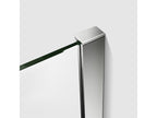 Walk-in shower screen 110x200cm with 73-120cm square support bar, 8mm glass, frosted central strip 25961KGNH