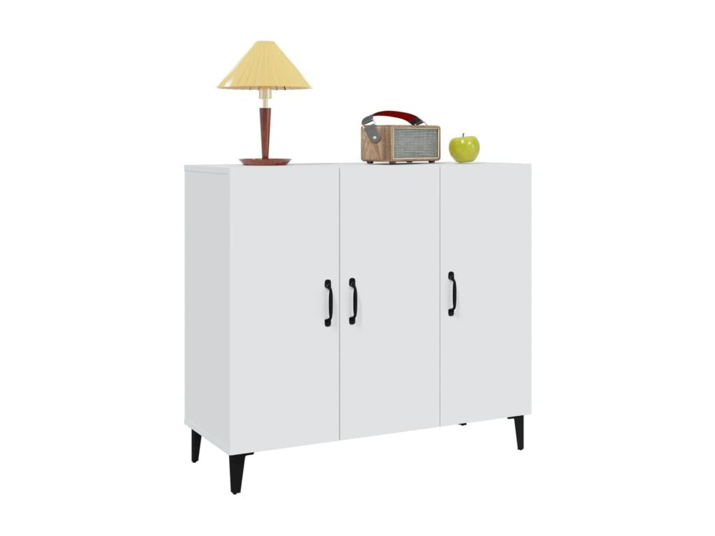 White sideboard 90x34x80 cm engineered wood 86122SXJP