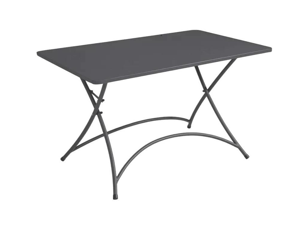 Rectangular folding table 120x70cm for outdoor garden use, Delimoa 93559FLSN