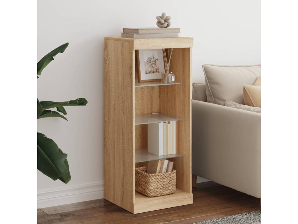 Delimoa Oak Sideboard with LED Lights, 41x37x100 cm, 10021FHNR