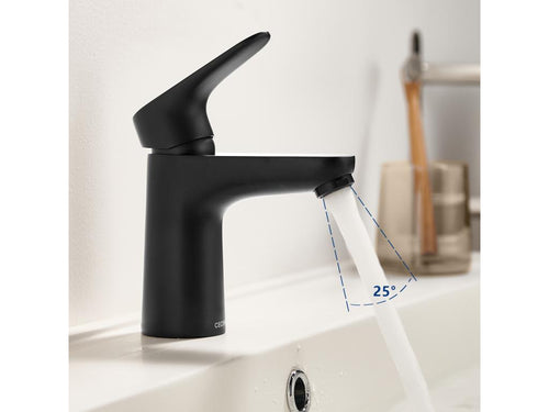 2PCS Delimoa Max Black Bathroom Sink Faucet, Water-Saving Single-Handle Mixer Tap, EU Model 61860ADSJ