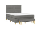 Delimoa bed base with mattress, dark grey, 140x200 cm, fabric, 88760KNON