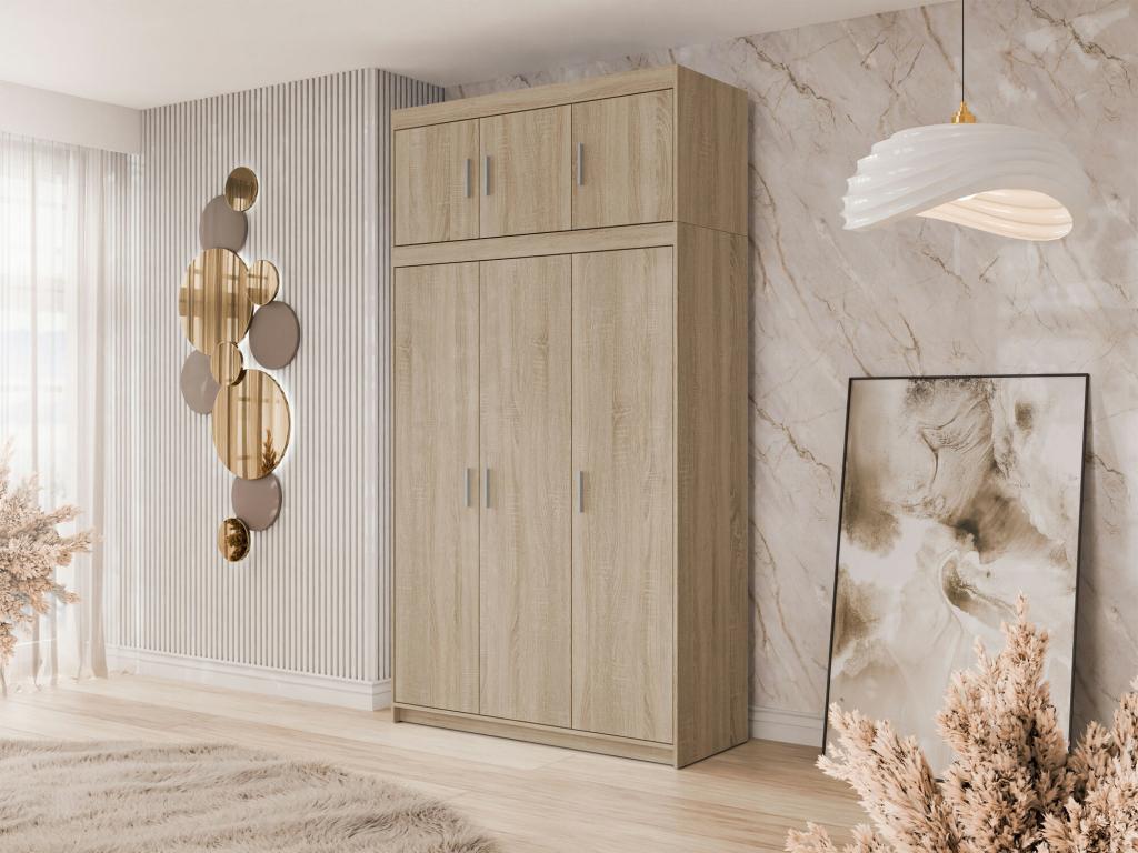 Delimoa 104 Wardrobe, Delimoa Oak, 246x133x53cm, Wardrobe Doors with Hinges, 39314QUQZ