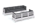 8-piece garden furniture set with cushions, solid pine wood 75775KOZT