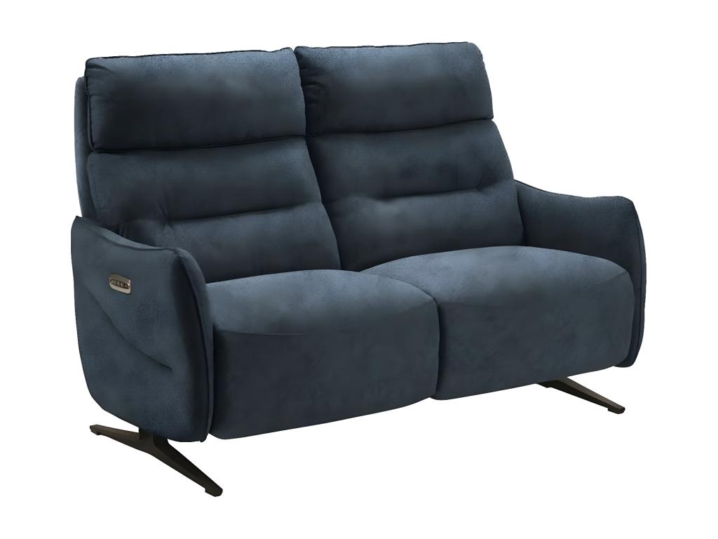 Delimoa Microfiber Reclining Sofa - Dark Blue - Fixed System - without Delimoa - 2-Seater 80341MQDQ