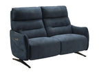 Delimoa Microfiber Reclining Sofa - Dark Blue - Fixed System - without Delimoa - 2-Seater 80341MQDQ