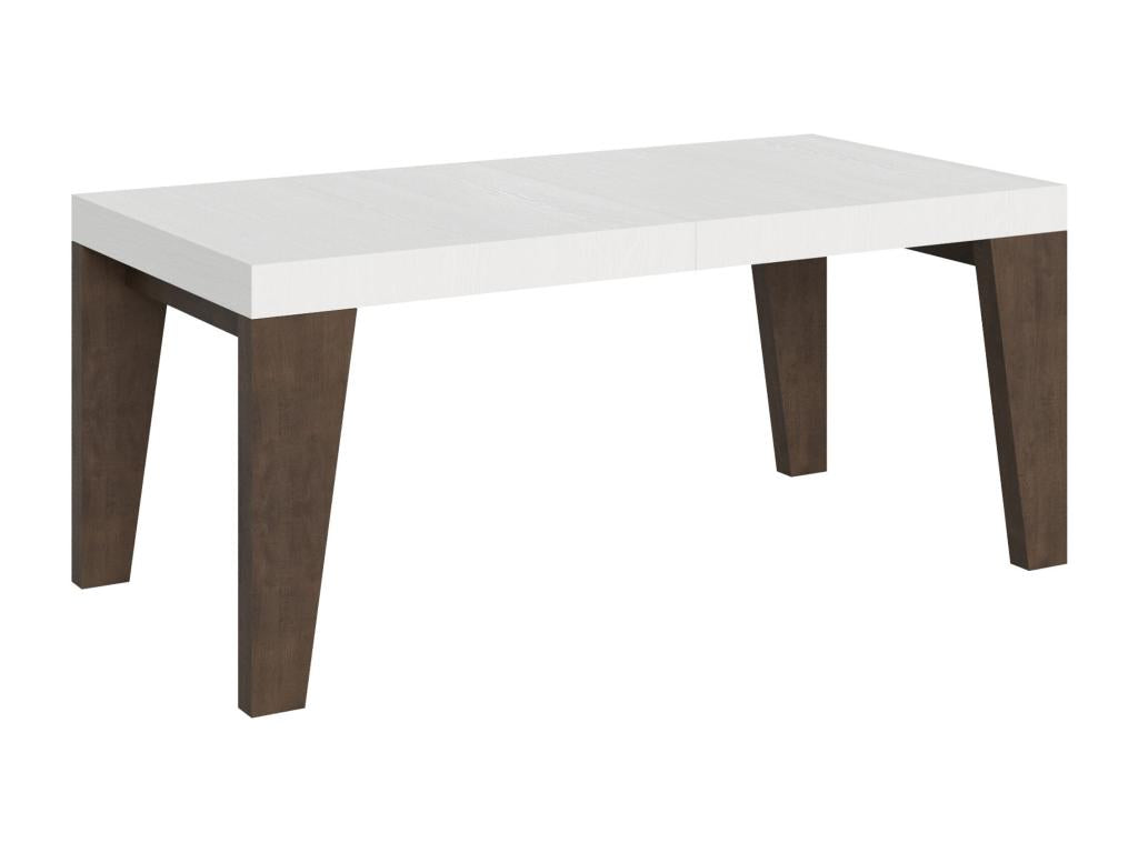 Naxy Mix extendable table 90x180/440 cm, white ash top, walnut legs 86792PFLG