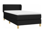 Delimoa bed base with mattress, black, 90x190 cm, fabric, 99434QLGH
