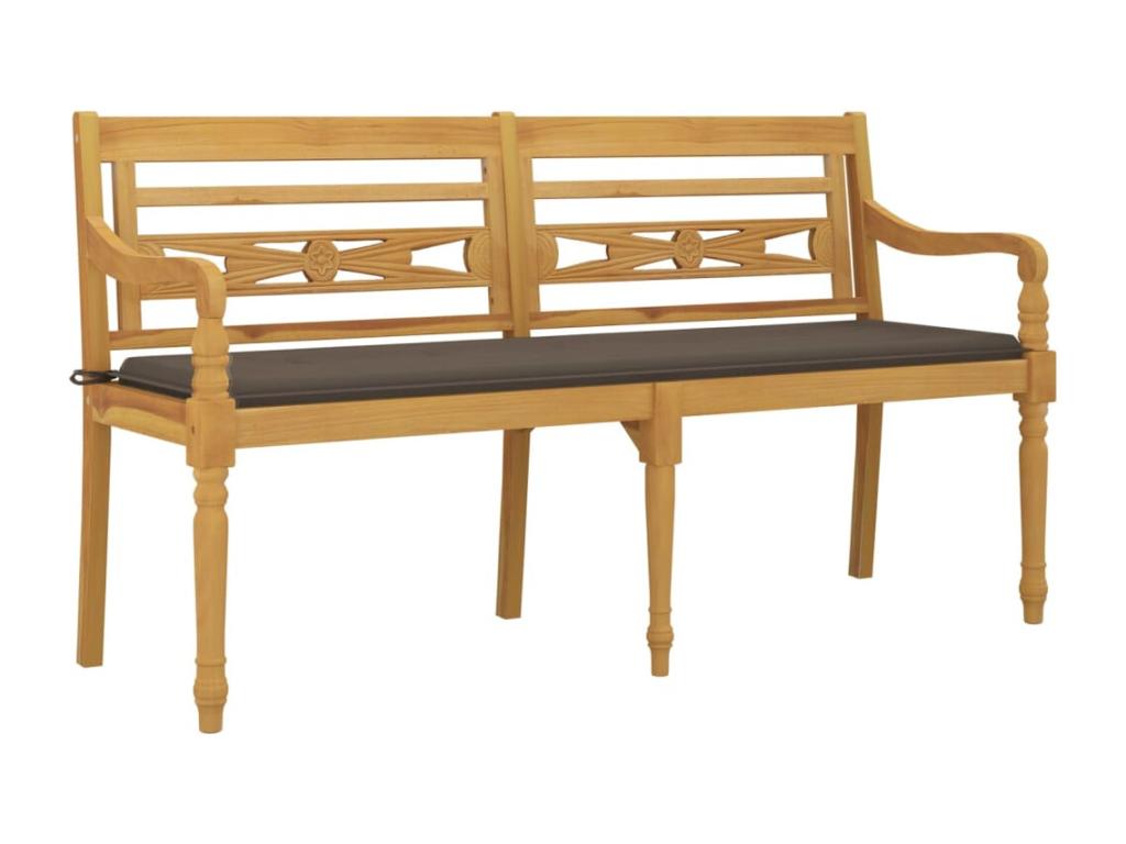 Garden bench, brown wood furniture, 150x51.5x84 cm, 02 0011098 69063TFPI
