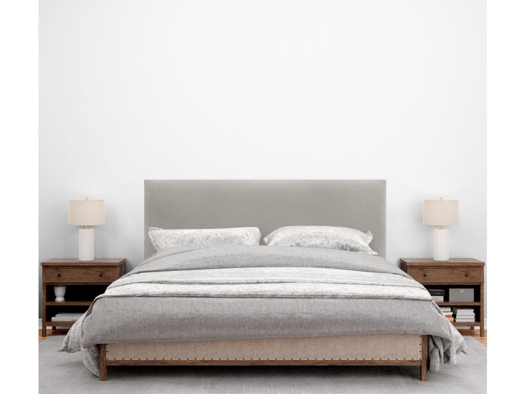 Artanzy Smooth Velvet Headboard 160x105 with Bed Legs 150/160 - Beige 88328BEFP