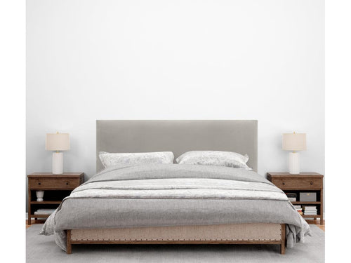 Artanzy Smooth Velvet Headboard 160x105 with Bed Legs 150/160 - Beige 88328BEFP