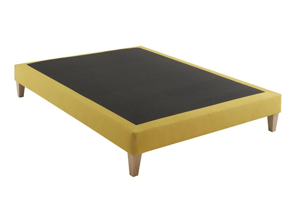 Aurore Yellow Upholstered Decorative Bed Base - Artanzy 160x190 53420UKUB