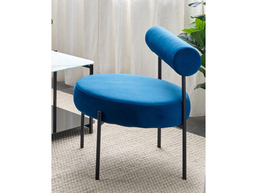 Delimoa Armchair, Navy Blue Velvet 99213JQZY