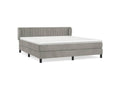 Artanzy bed base and mattress, light grey, 180x200 cm, velvet, 76989DXCP