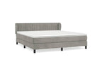 Artanzy bed base and mattress, light grey, 180x200 cm, velvet, 76989DXCP