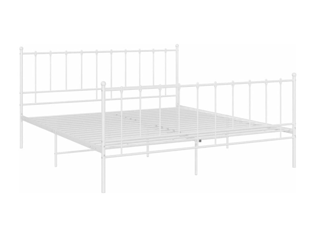White Metal Bed Frame 180x200 cm 07115FLNT