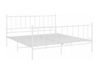 White Metal Bed Frame 180x200 cm 07115FLNT