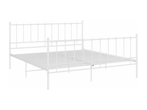 White Metal Bed Frame 180x200 cm 07115FLNT
