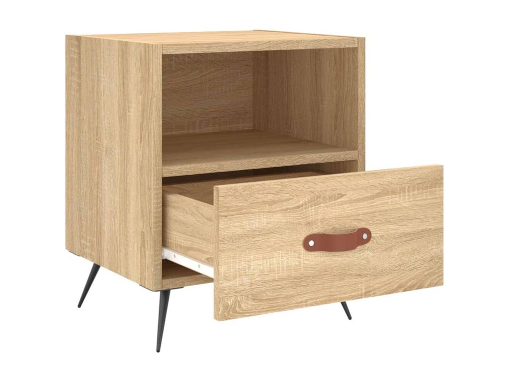 Artanzy 2-piece oak bedside tables, 40x35x47.5 cm, 23320NSLE