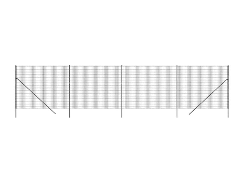 Anthracite wire mesh fence 1.6x10 m 97489UPTN