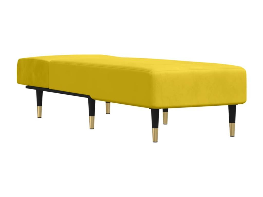 Artanzy - Yellow velvet chaise longue 76926KCOY