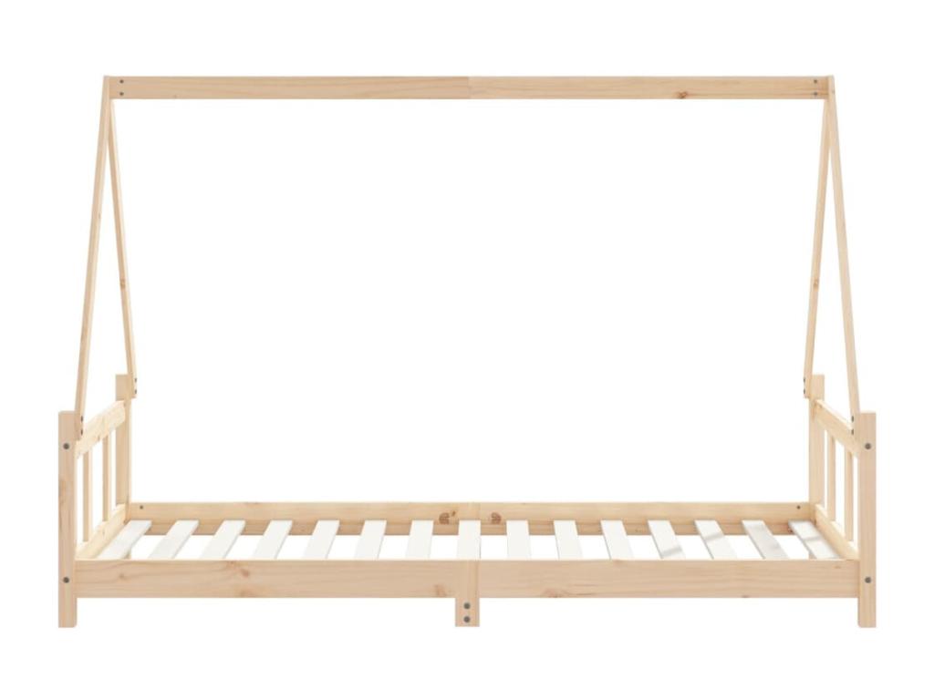 Children's bed frame 90x190 Solid pine wood 07802IDUV