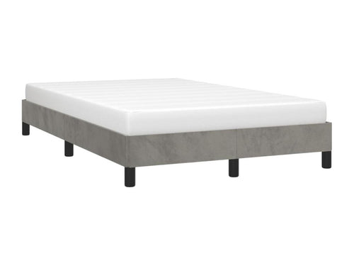Light grey bed frame 120x190 cm velvet 43181SGNH