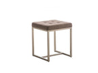 Stool - Fabric / Stainless steel - Grey - Delimoa 72822VYVY
