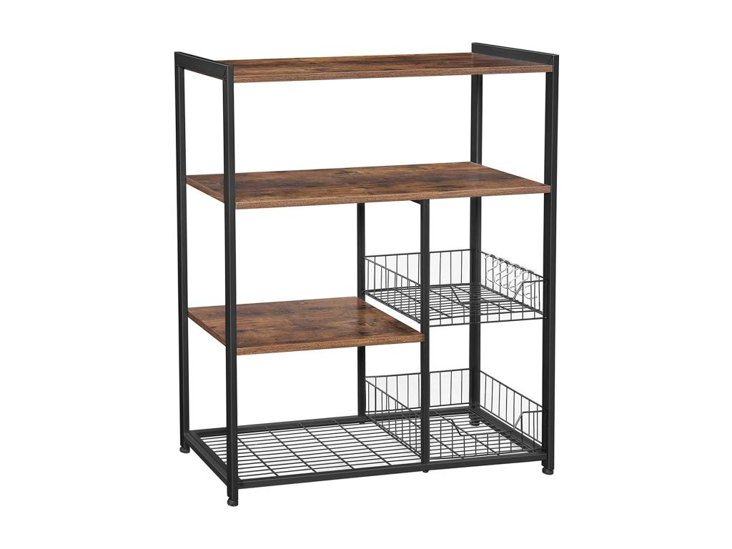 Brown kitchen shelf for oven storage, 80x35x95 cm, 12 0000547 89398SGLB