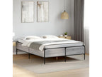 Delimoa grey bed frame 150x200 cm engineered wood and metal 48451MVGY
