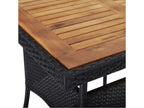 Delimoa square garden table and black woven resin Delimoa 15595ELOK